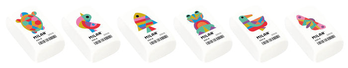 GOMAS MILAN MIGA DE PAN 424A ANIMAL GEO CAJA 24 UDS | 1 UNIDADES | (MILAN) Imagen principal del producto