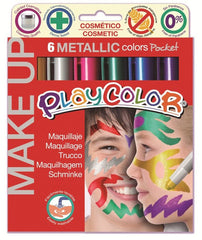 MAQUILLAJE MAKE UP METALLIC POCKET 6 COLORES SURTIDOS | 1 UNIDADES | (INSTANT)
