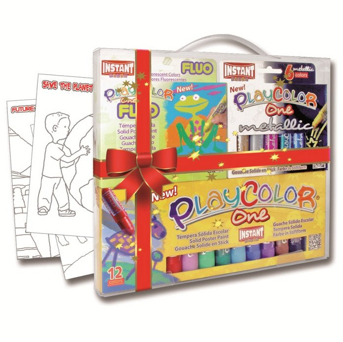 TEMPERA SOLIDA PLAYCOLOR ONE MALETIN REGALO | 1 UNIDADES | (INSTANT)