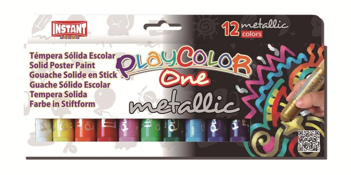 TEMPERA SOLIDA METALLIC ONE ESTUCHE 12 COLORES SURTIDOS | 1 UNIDADES | (INSTANT)