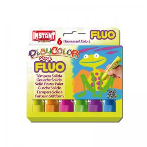 TEMPERA SOLIDA FLUOR ONE ESTUCHE 6 COLORES SURTIDOS | 1 UNIDADES | (INSTANT)