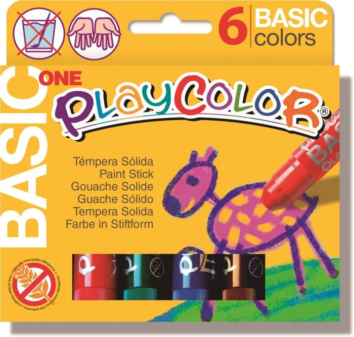 TEMPERA SOLIDA BASIC ONE ESTUCHE 6 COLORES SURTIDOS | 1 UNIDADES | (INSTANT)