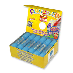TEMPERA SOLIDA PLAYCOLOR BASIC ONE AZUL CLARO | 12 UNIDADES | (INSTANT)