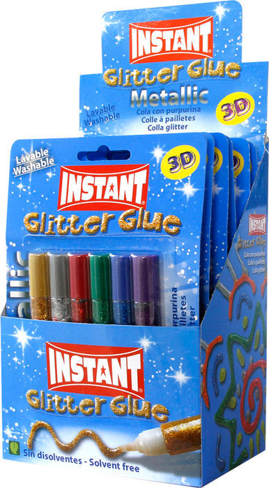 COLA INSTANT GLITTER METALLIC 10,5 ML BLISTER 6 COLORES | 6 UNIDADES | (INSTANT) Imagen principal del producto