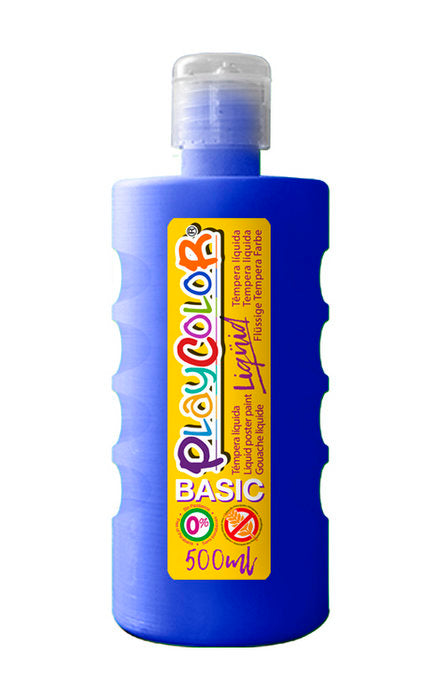 TEMPERA PLAYCOLOR LIQUID BASIC 500 ML AZUL OSCURO | 1 UNIDADES | (INSTANT) Imagen principal del producto
