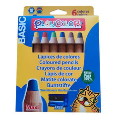 LAPIZ PLAYCOLOR MAXI BASIC 6 COLORES | 1 UNIDADES | (INSTANT)