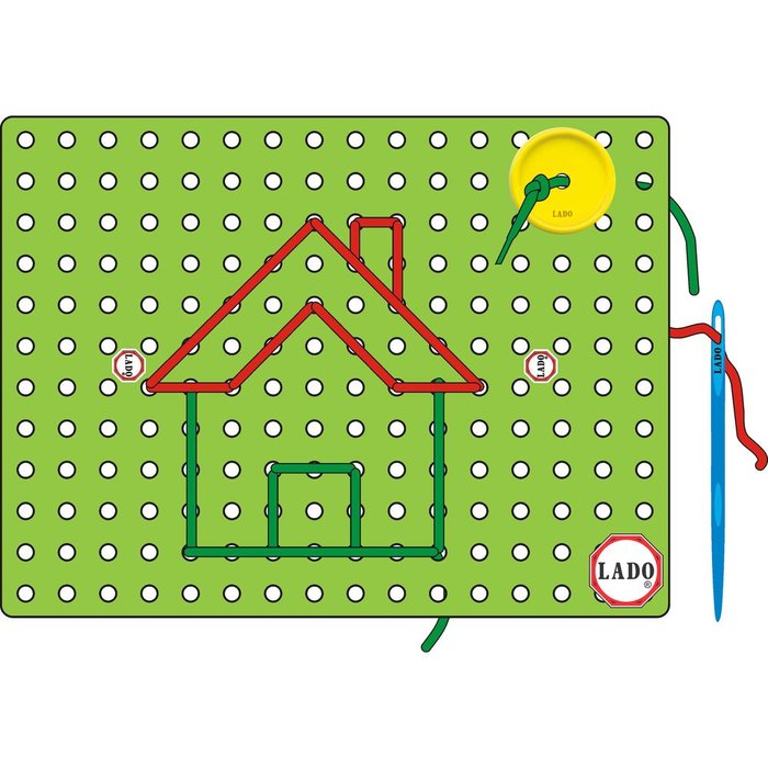 PLACA PERFORADA PARA COSIDOS 24X18 6 UNID | 1 UNIDADES | (LADO, TECNICAS EDUCATIVAS S,A,)