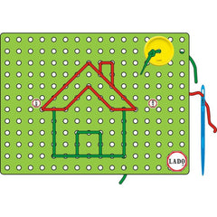 PLACA PERFORADA PARA COSIDOS 24X18 6 UNID | 1 UNIDADES | (LADO, TECNICAS EDUCATIVAS S,A,)