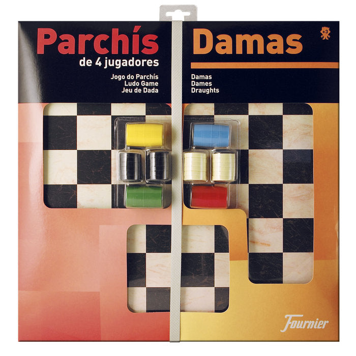 Tablero Grande Parchis Damas con Accesorios 4 Jugadores HERACLIO FOURNIER Imagen principal del producto