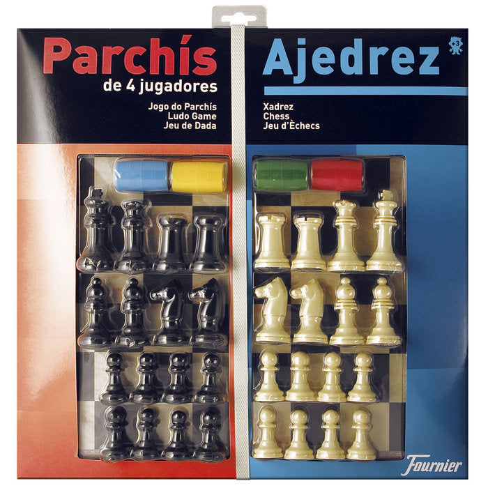 TABLERO GRANDE PARCHIS 4 JUG,+ AJEDREZ CON ACCESORIOS | HERACLIO FOURNIER, S,A, | 1 UNIDAD | 8420707294694 Imagen principal del producto