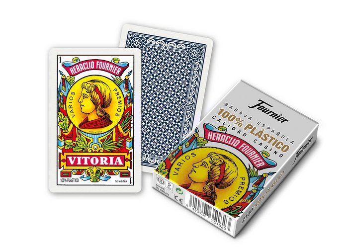 BARAJA ESPAÑOLA DE PLASTICO 50 CARTAS Nº 2100 | HERACLIO FOURNIER, S,A, | 1 UNIDAD | 8420707351823 Imagen principal del producto