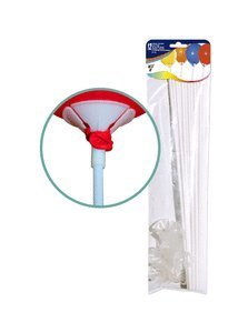 Bolsa 12 Varillas y Soportes para Globos Blanco Gran Festival