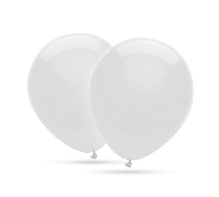 Globos 35 cm de diámetro Bolsa solapa 20 unidades Decohelium Blanco Gran Festival