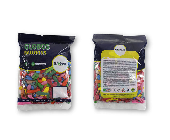 Globo 8 cm Bolsa 1000 Unidades para Agua y Helio Gran Festival