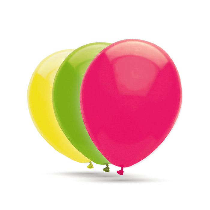 Globos 30 cm de diámetro fluorescentes surtidos Gran Festival Pack 10 unidades