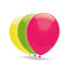 Globos 30 cm de diámetro fluorescentes surtidos Gran Festival Pack 10 unidades