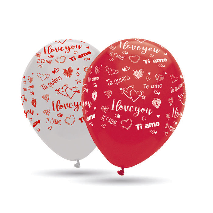 Bolsa de 10 Globos 30 cm I Love You Gran Festival