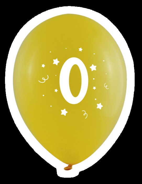 GLOBOS 30 CM Ø BOLSA-SOLAPA 10 UNIDADES SURTIDO NUMERO 0 | GRAN FESTIVAL ,S,A, | 1 UNIDAD | 8421332506800