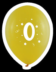 GLOBOS 30 CM Ø BOLSA-SOLAPA 10 UNIDADES SURTIDO NUMERO 0 | GRAN FESTIVAL ,S,A, | 1 UNIDAD | 8421332506800