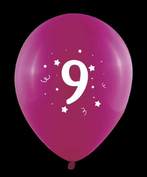 Globos 30 cm Ø Bolsa-solapa 10 unidades surtido número 9 Gran Festival