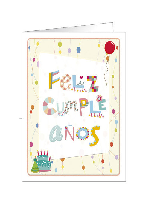 POSTAL MAXI FELIZ CUMPLEAÑOS (34X49) | ARGUVAL, S,L, | 1 UNIDAD | 8421363412286 Imagen principal del producto