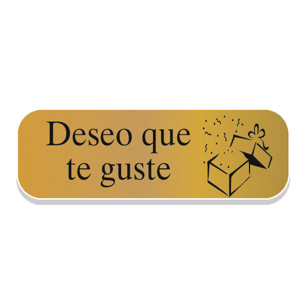 Etiquetas Oro Deseo Que Te Guste 250 Unidades Marca Arguval
