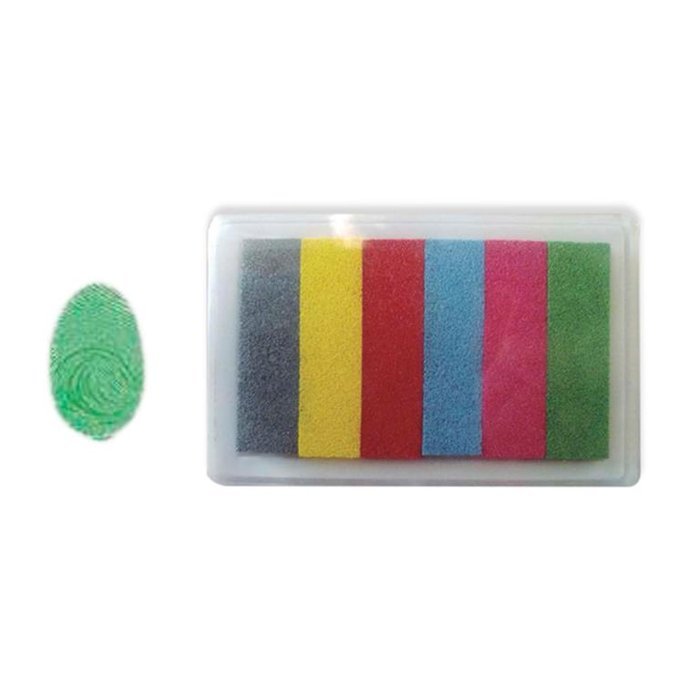 Tampon huellas 6 colores ARGUVAL