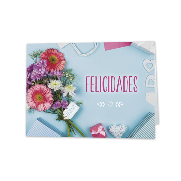 MINI CARD FELICIDADES | ARGUVAL, S,L, | ENVASE 25 UDS. UNIDAD | 8421363445697 Imagen principal del producto