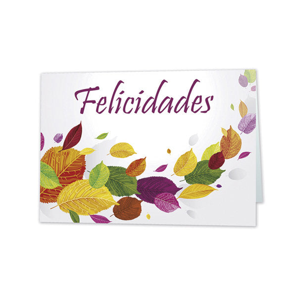 MINI CARD HOJAS FELICIDADES | ARGUVAL, S,L, | ENVASE 25 UDS. UNIDAD | 8421363448674 Imagen principal del producto