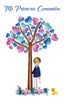Rollo 250 Etiquetas Adhesivas Comunión Niño Árbol Marca Arguval