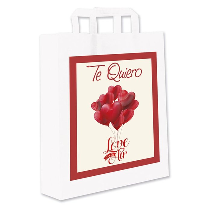 BOLSA REGALO PAPEL 37X32X12CM GLOBOS TE QUIERO | ARGUVAL, S,L, | 1 UNIDAD | 8421363465794 Imagen principal del producto