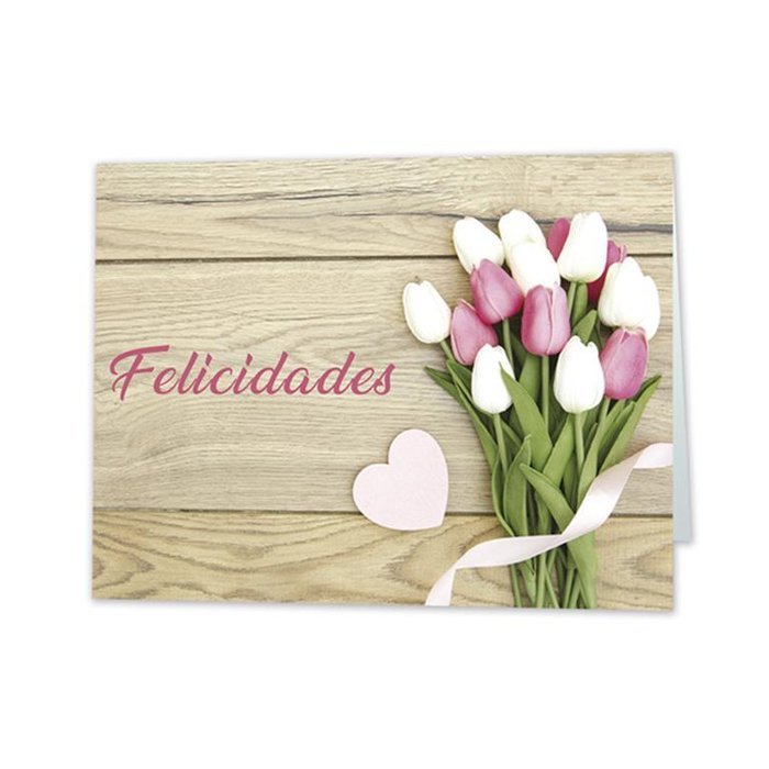 MINI CARD TULIPANES FELICIDADES | ARGUVAL, S,L, | ENVASE 25 UDS. UNIDAD | 8421363467071 Imagen principal del producto