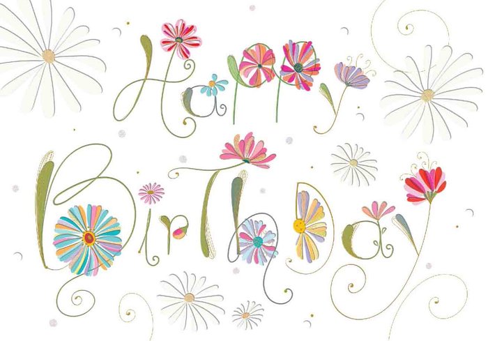 POSTAL TURNOWSKY HAPPY BIRTHDAY FLORES | ARGUVAL, S,L, | ENVASE 10 UDS. UNIDAD | 8421363467972 Imagen principal del producto