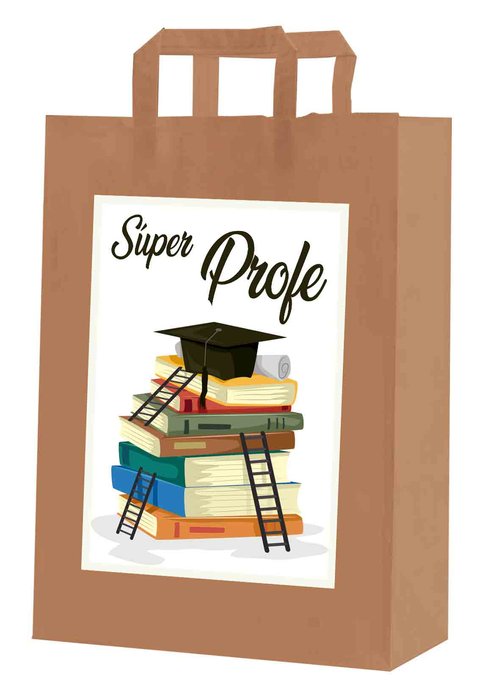 BOLSA REGALO PAPEL KRAFT PROFE 12U | ARGUVAL, S,L, | 1 UNIDAD | 8421363468740
