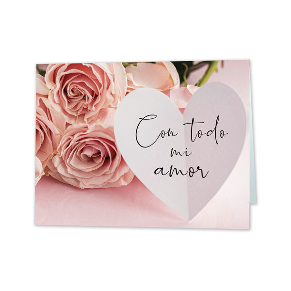 TARJETA MINI CARD CON TODO MI AMOR | ARGUVAL, S,L, | ENVASE 25 UDS. UNIDAD | 8421363471658 Imagen principal del producto