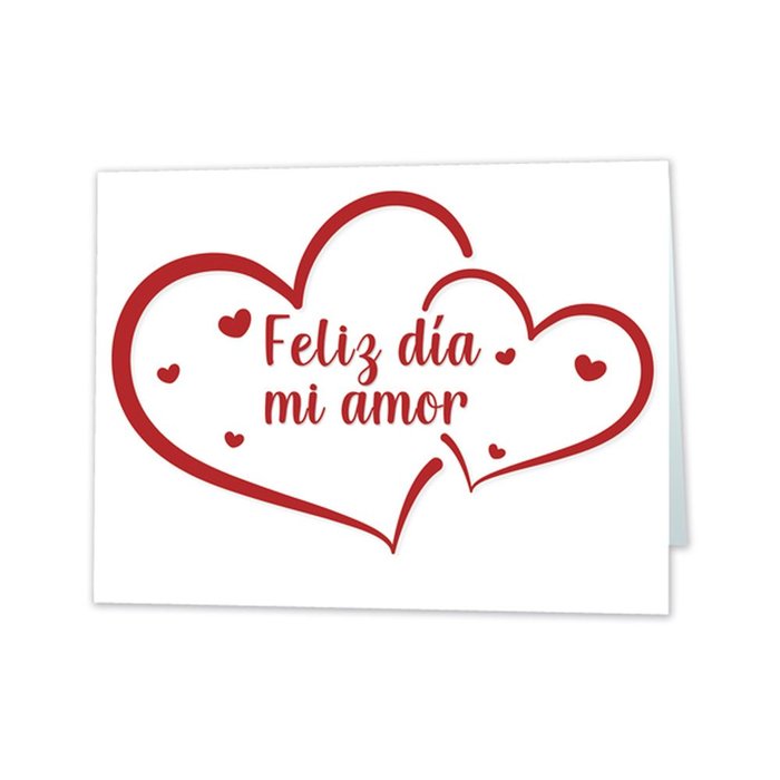 EXPOSITOR 25 TARJETAS MINI CARD FELIZ DIA MI AMOR 90X66 MM | ARGUVAL, S,L, | ENVASE 25 UDS. UNIDAD | 8421363471665 Imagen principal del producto