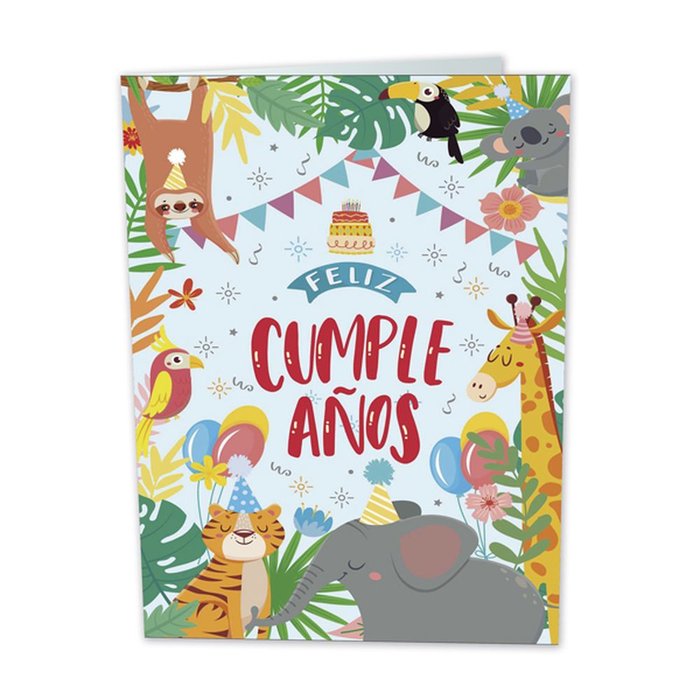 POSTAL SUPER FELIZ CUMPLEAÑOS INFANTIL | ARGUVAL, S,L, | ENVASE 5 UDS. UNIDAD | 8421363472853 Imagen principal del producto