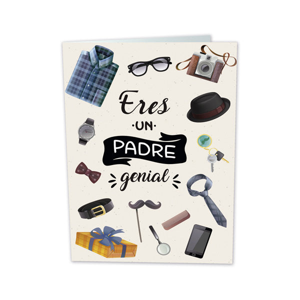 POSTAL ERES UN PADRE GENIAL | ARGUVAL, S,L, | ENVASE 10 UDS. UNIDAD | 8421363472891 Imagen principal del producto