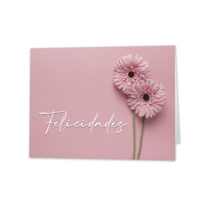 EXPOSITOR 25 TARJETAS MINI CARD ROSA FELICIDADES 66X90MM | ARGUVAL, S,L, | ENVASE 25 UDS. UNIDAD | 8421363473010 Imagen principal del producto