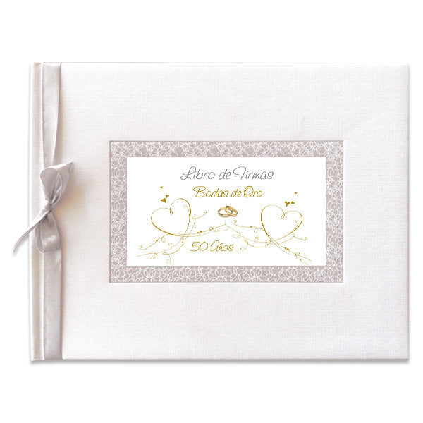 LIBRO DE FIRMAS BODAS ORO CORAZONES | ARGUVAL, S,L, | 1 UNIDAD | 8421363473898