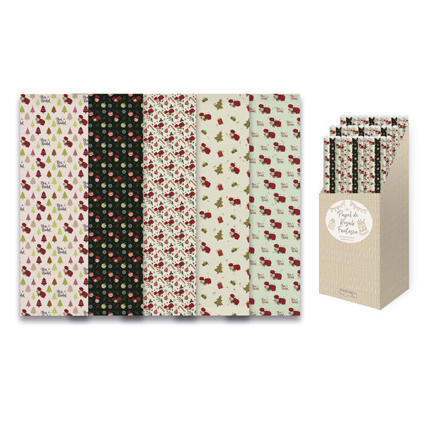 EXPOSITOR 50 ROLLOS PAPEL NAVIDAD CATALAN 70X100 CM SURTIDO | ARGUVAL, S,L, | ENVASE 50 UDS. UNIDAD | 8421363475045 Imagen principal del producto