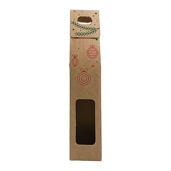 CAJA REGALO BOTELLA CARTON NAVIDAD MARRON | ARGUVAL, S,L, | ENVASE 12 UDS. UNIDAD | 8421363475243 Imagen principal del producto