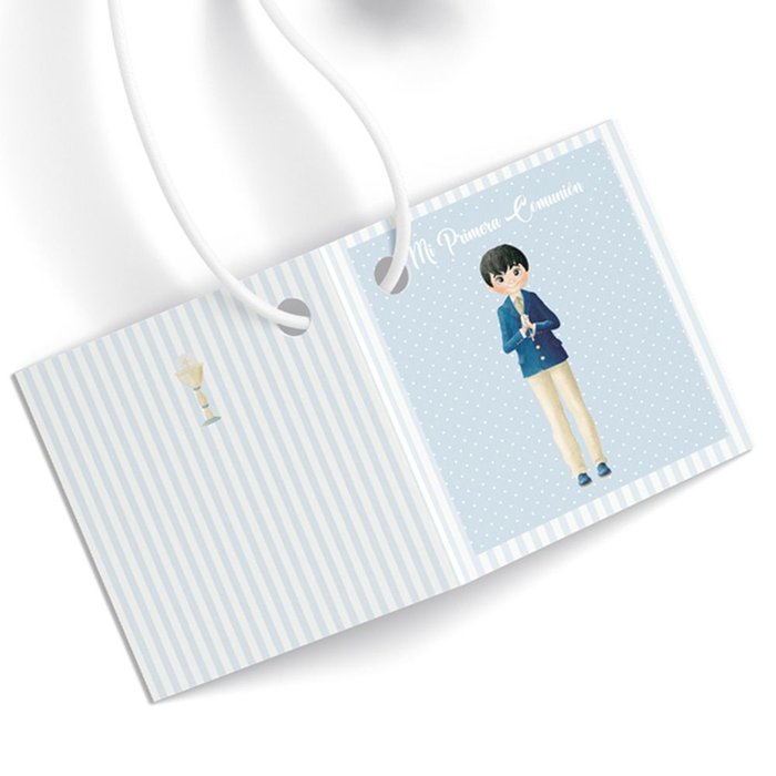 Etiquetas comunión niño 3x4 cm pastel personalizable Argual Comunion 90 U Imagen principal del producto