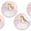 Etiquetas redondas adhesivas bebé niña personalizables 96 ud (Pack 10 uds)