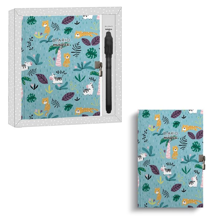 DIARIO CON BOLIGRAFO MAGICO SELVA 90P DECORADAS Y CERRADURA | 1 UNIDADES | (ARGUVAL, S,L,)