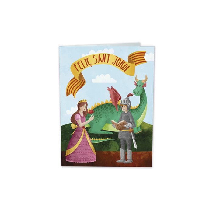 TARJETA MINI CARD SANT JORDI PRINCESA 25U | ARGUVAL, S,L, | ENVASE 25 UDS. UNIDAD | 8421363479463 Imagen principal del producto