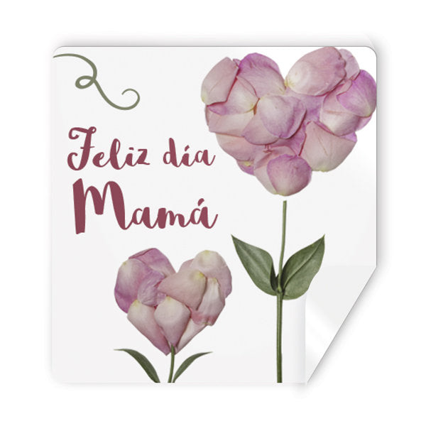 Etiquetas Feliz Día Mama Cuadradas 250 U Argual Imagen principal del producto