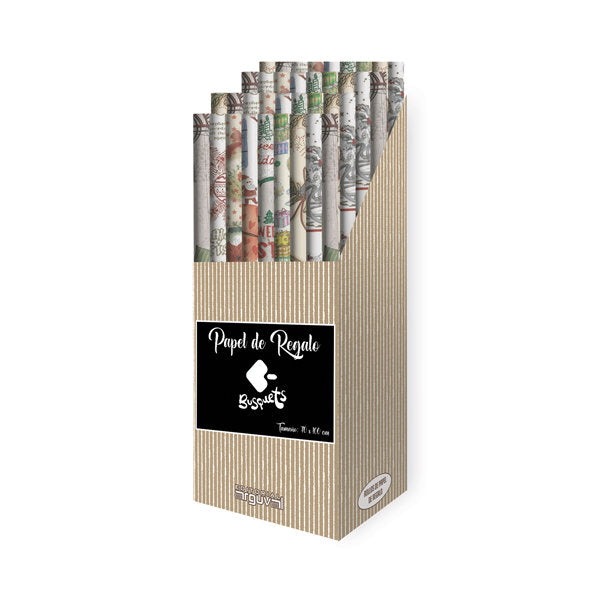 Exp rollos papel regalo reciclado busquets navidad 70x100cm