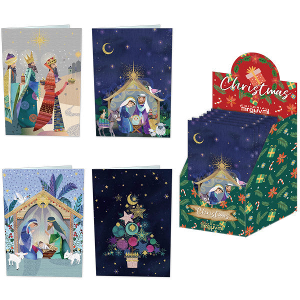 Tarjeta de Navidad Diseño Reyes Magos Modelos Surtidos ARGUVAL