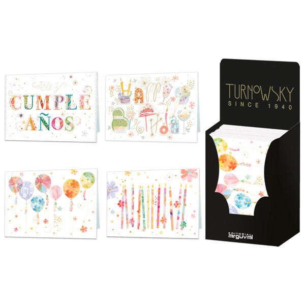Expositor 48 Postales Cumpleaños Surtidas Turnowsky Marca